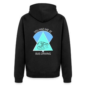 Chauffeur d’autobus scolaire Chauffeur d’autobus scolaire - Veste à capuche bio Premium Unisexe - noir - Dos - Nico (187cm)