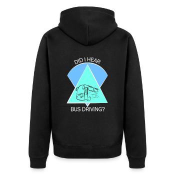 Bus Bus Driver School Bus Bus Bus Driver - Unisex Premium Organic Zip Hoodie - black - Back - Nico (187cm)