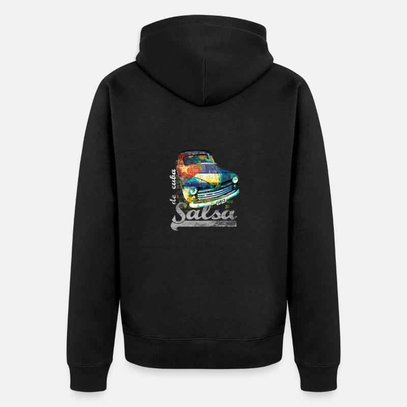 salsa - Unisex Premium Bio Zip Hoodie - Schwarz