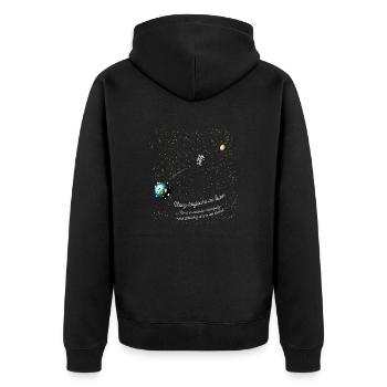 Visez la Lune - Veste à capuche bio Premium Unisexe - noir - Dos - Nico (187cm)