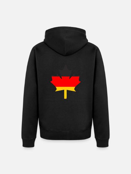 German Ahorn - Unisex Premium Bio Zip Hoodie - Schwarz