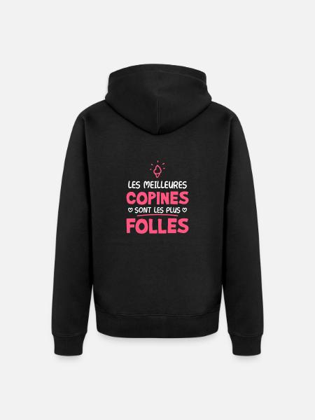 Les meilleures copines - Veste à capuche bio Premium Unisexe - noir