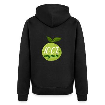100% bio - Veste à capuche bio Premium Unisexe - noir - Dos - Nico (187cm)