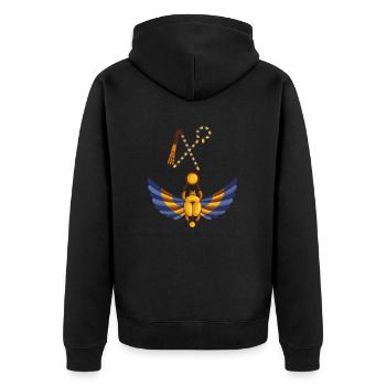 Mythologie egypte religion symbole cadeau culture - Veste à capuche bio Premium Unisexe - noir - Dos - Nico (187cm)