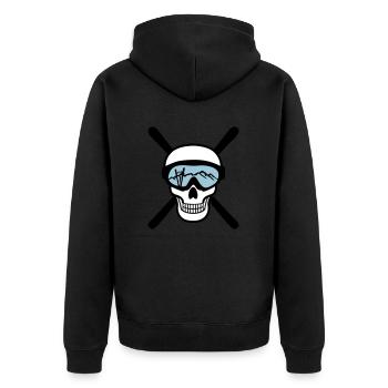 Skier and skiing goggles, skiing - Veste à capuche bio Premium Unisexe - noir - Dos - Nico (187cm)