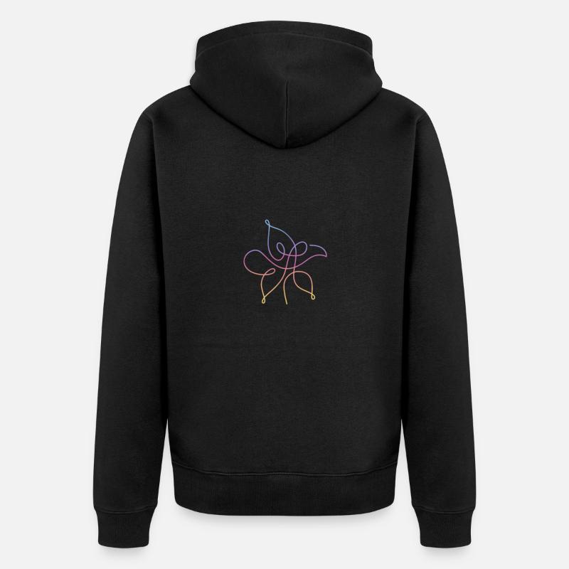 Bangtan-LY "Fleur" - Veste à capuche bio Premium Unisexe - noir