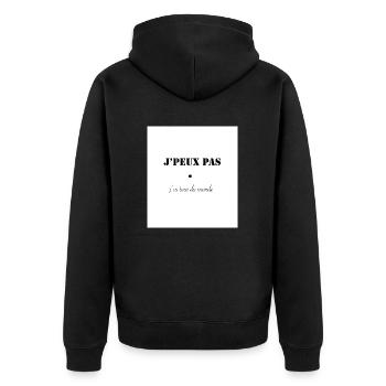 tour du monde - Veste à capuche bio Premium Unisexe - noir - Dos - Nico (187cm)