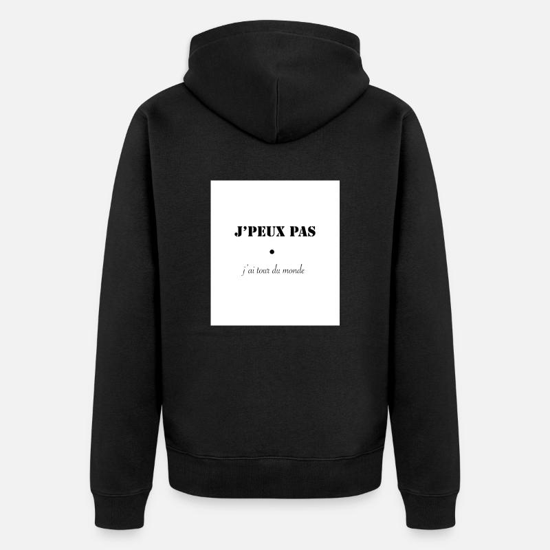 tour du monde - Veste à capuche bio Premium Unisexe - noir