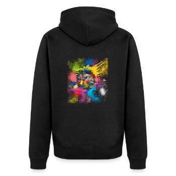 L'art de la Peinture - Veste à capuche bio Premium Unisexe - noir - Dos - Nico (187cm)