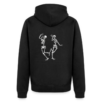 Danse mortuaire Macabres squelette costume d’Halloween - Veste à capuche bio Premium Unisexe - noir - Dos - Nico (187cm)
