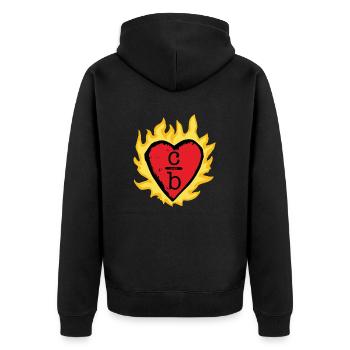 Clothes over Bros - One Tree Hill - OTH - Unisex Premium Bio Zip Hoodie - Schwarz - Hinten - Nico (187cm)