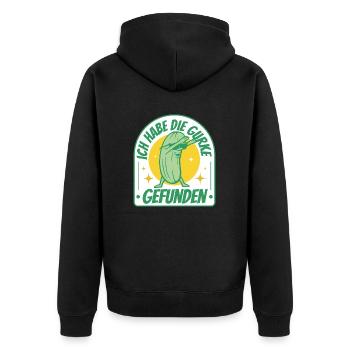 Coole Gurke Dab Sonnenbrille Geschenk Idee - Unisex Premium Bio Zip Hoodie - Schwarz - Hinten - Nico (187cm)