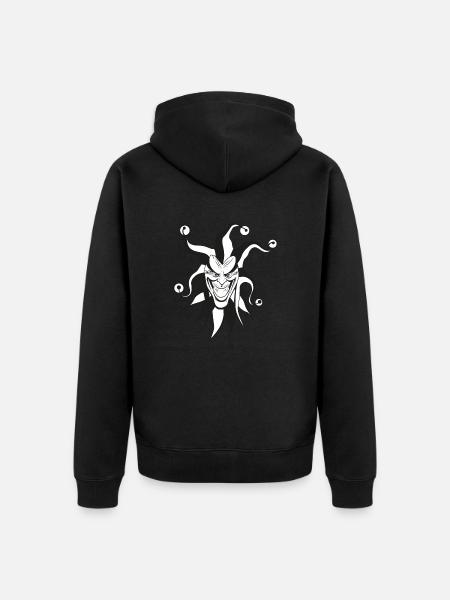 Harlekin - Unisex Premium Bio Zip Hoodie - Schwarz