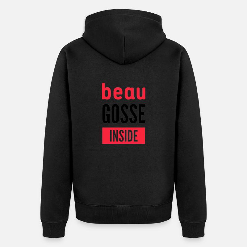 beau gosse inside - Veste à capuche bio Premium Unisexe - noir