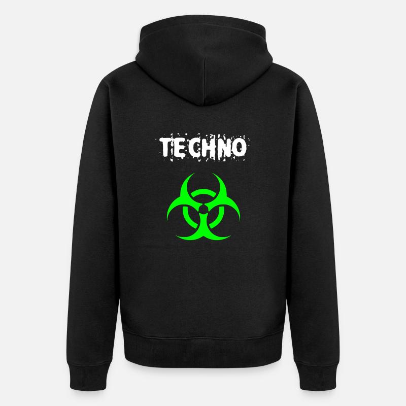Techno - Veste à capuche bio Premium Unisexe - noir