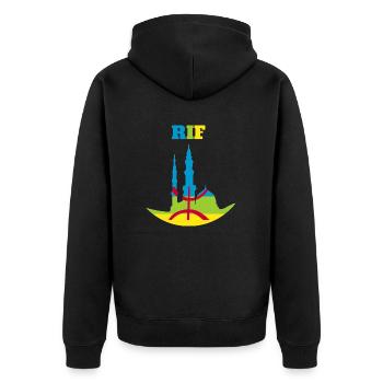 Rif muslim - Veste à capuche bio Premium Unisexe - noir - Dos - Nico (187cm)