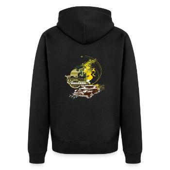 Vieille école - Veste à capuche bio Premium Unisexe - noir - Dos - Nico (187cm)