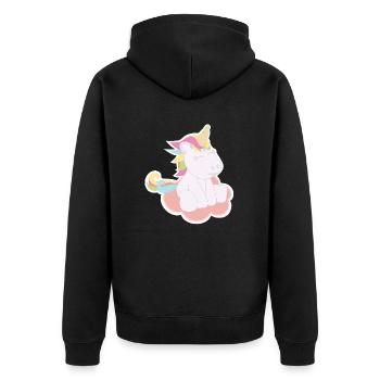 Le sticky'corn - Veste à capuche bio Premium Unisexe - noir - Dos - Nico (187cm)