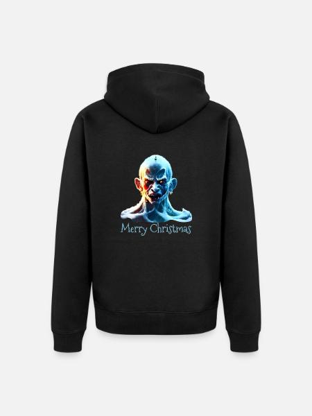 Christmas Demon - Unisex Premium Bio Zip Hoodie - Schwarz