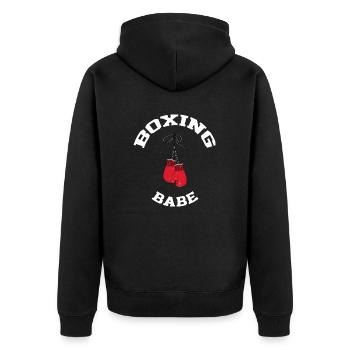 je peux pas j'ai BOXE BEST-SELLER 🌟🌟 - Veste à capuche bio Premium Unisexe - noir - Dos - Nico (187cm)