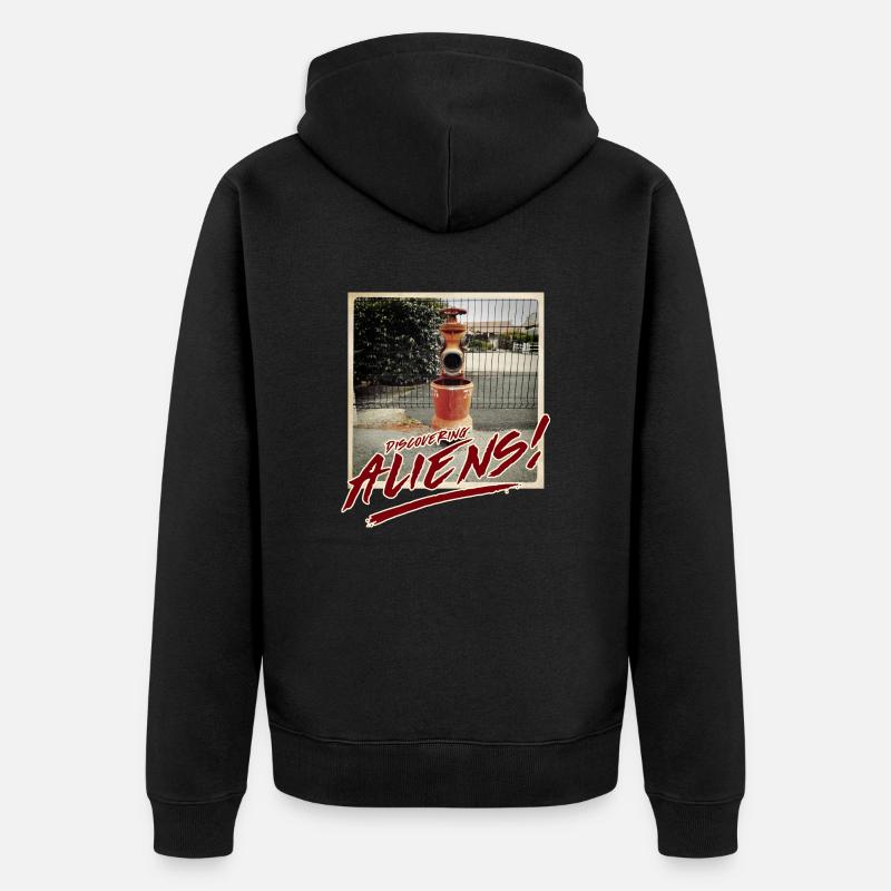 Étrangers 7 - Veste à capuche bio Premium Unisexe - noir