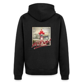 Étrangers 18 - Veste à capuche bio Premium Unisexe - noir - Dos - Nico (187cm)
