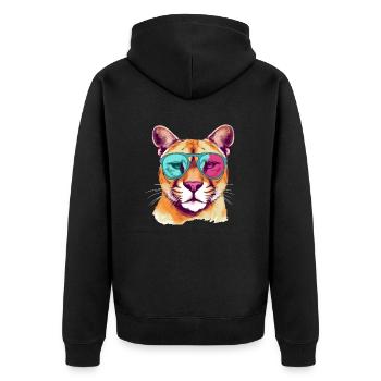 Gring le cougar - Veste à capuche bio Premium Unisexe - noir - Dos - Nico (187cm)