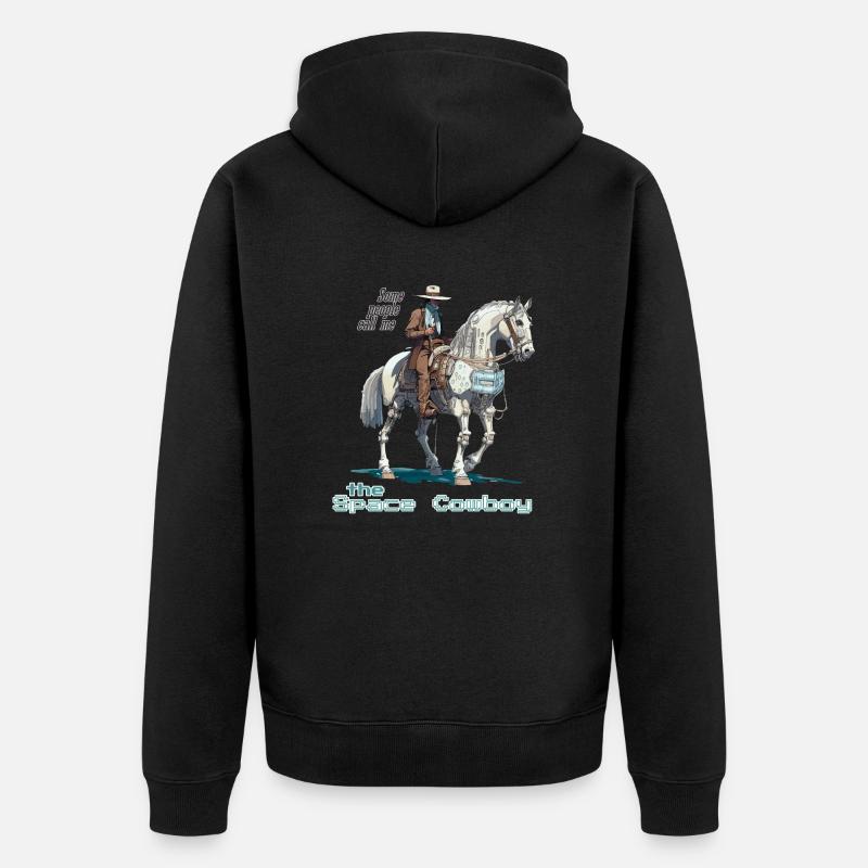 Cowboy de l’espace - Veste à capuche bio Premium Unisexe - noir
