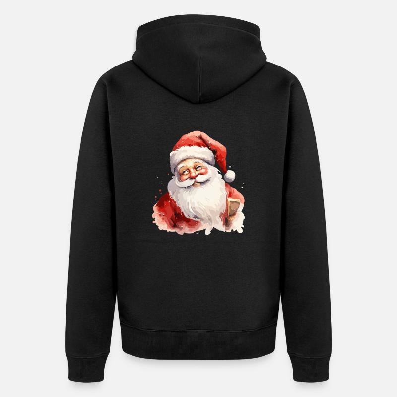 Santa Klaus - Veste à capuche bio Premium Unisexe - noir