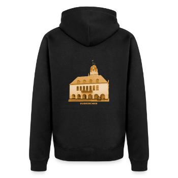 Euskirchen Rathaus Rheinland Nordrhein-Westfalen - Unisex Premium Bio Zip Hoodie - Schwarz - Hinten - Nico (187cm)
