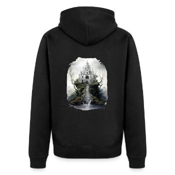 Art gothique - Veste à capuche bio Premium Unisexe - noir - Dos - Nico (187cm)
