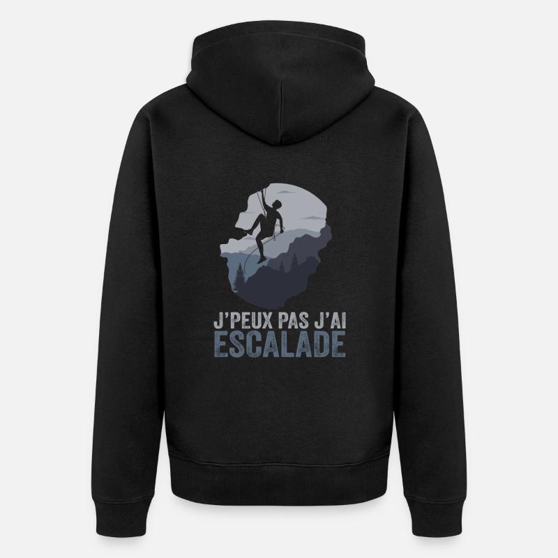 Je Peux Pas J'ai Escalade - Veste à capuche bio Premium Unisexe - noir