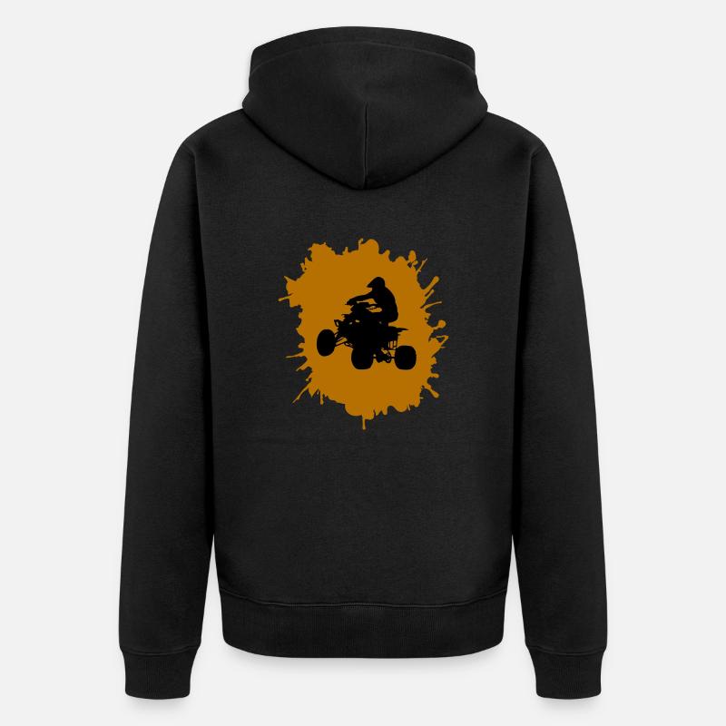 Blobs de pilote quadruple - Veste à capuche bio Premium Unisexe - noir