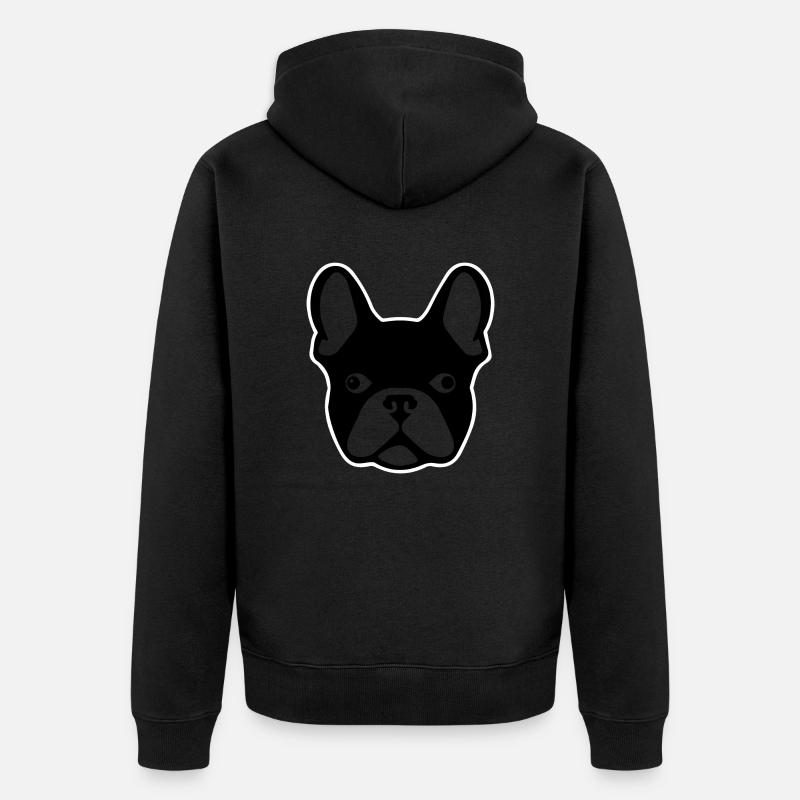 Bouledogue français - Veste à capuche bio Premium Unisexe - noir