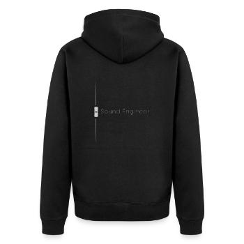 Ingénieur du son Fader Gris - Veste à capuche bio Premium Unisexe - noir - Dos - Nico (187cm)
