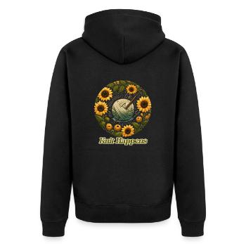 Le tricot arrive - Veste à capuche bio Premium Unisexe - noir - Dos - Nico (187cm)