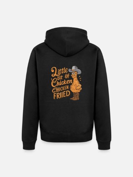 Un peu de poulet frit - Veste à capuche bio Premium Unisexe - noir