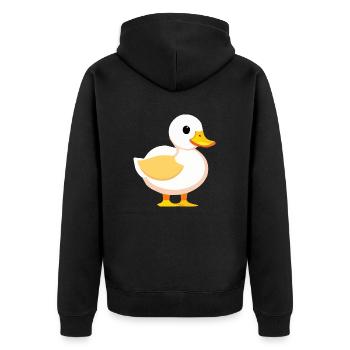 Mignon bébé canard oie - Veste à capuche bio Premium Unisexe - noir - Dos - Nico (187cm)