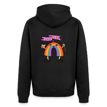 Arc-en-ciel - Veste à capuche bio Premium Unisexe - noir - Dos - Nico (187cm)