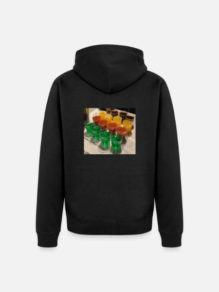 Alkohol Schnaps - Unisex Premium Bio Zip Hoodie - Schwarz