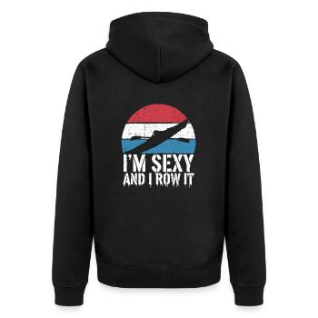 Parfait pour les amateurs de sports nautiques - Veste à capuche bio Premium Unisexe - noir - Dos - Nico (187cm)