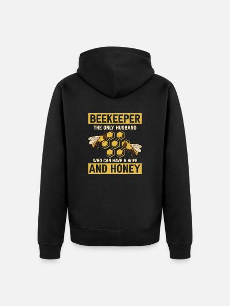 Beekeeper The Only Husband Beekeeper - Unisex Premium Bio Zip Hoodie - Schwarz