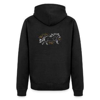 Cheval - Veste à capuche bio Premium Unisexe - noir - Dos - Nico (187cm)