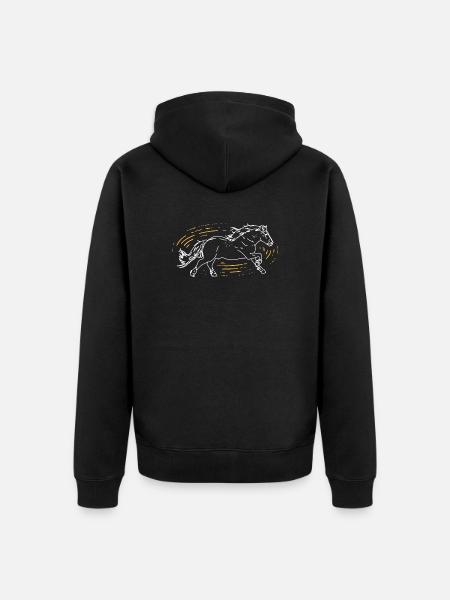 Cheval - Veste à capuche bio Premium Unisexe - noir