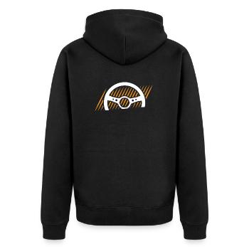 driving instructor - Unisex Premium Organic Zip Hoodie - black - Back - Nico (187cm)