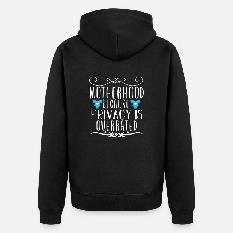 Mutterschaft - Unisex Premium Bio Zip Hoodie - Schwarz