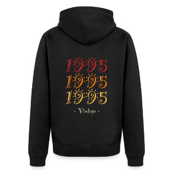 1995 vintage - Veste à capuche bio Premium Unisexe - noir - Dos - Nico (187cm)