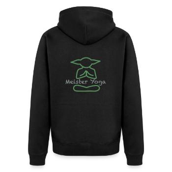 Maître Yoga - Veste à capuche bio Premium Unisexe - noir - Dos - Nico (187cm)