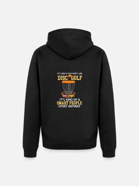 Disc Golfer Frisbee Disc Golf - Unisex Premium Organic Zip Hoodie - black