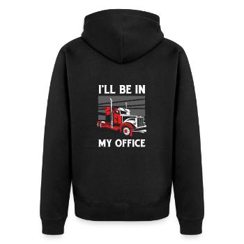 Camions Trucker Cadeau - Veste à capuche bio Premium Unisexe - noir - Dos - Nico (187cm)